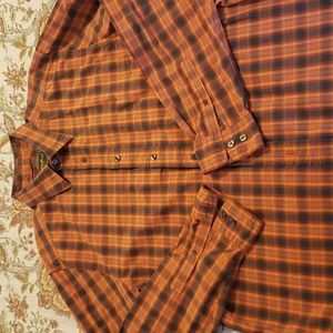Eddie Bauer plaid button down shirt